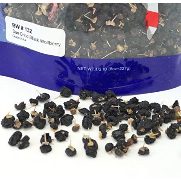 DOL 16OZ/2 Bags Sun Dried Natural Black Medlar /Goji Berries 100...