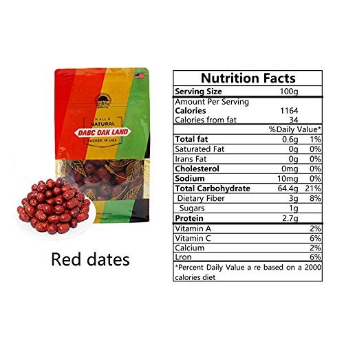 Dol Dried Chinese Red Dates Jujube Hong Zao 紅棗,Grocery &Amp; Gourm