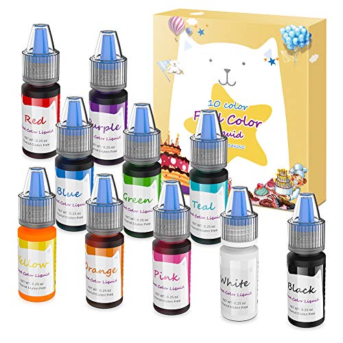 Food Coloring 10 Color Cake Coloring Decorating - Dacool Edible