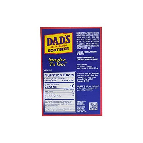 Dads Old Fashion Rootbeer Singles To Go Drink Mix, 0.53 Oz, 6 C