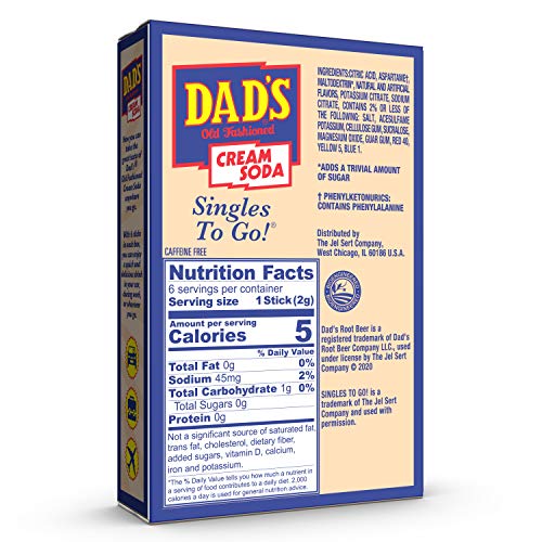 Dads Old Fashioned Cream Soda Singles To Go, Pack Of 12 – Enjoy