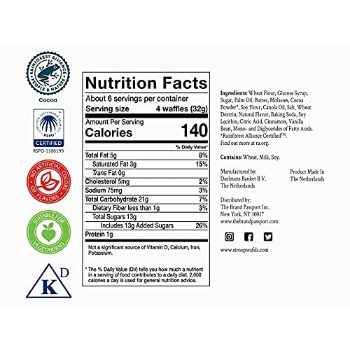 Daelmans Stroopwafels, Dutch Waffles Soft Toasted, Chocolate, Of