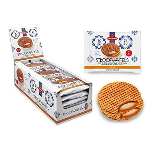 Daelmans Single Jumbo Caramel Wafers, 1.38-Ounce Box Pack Of 36