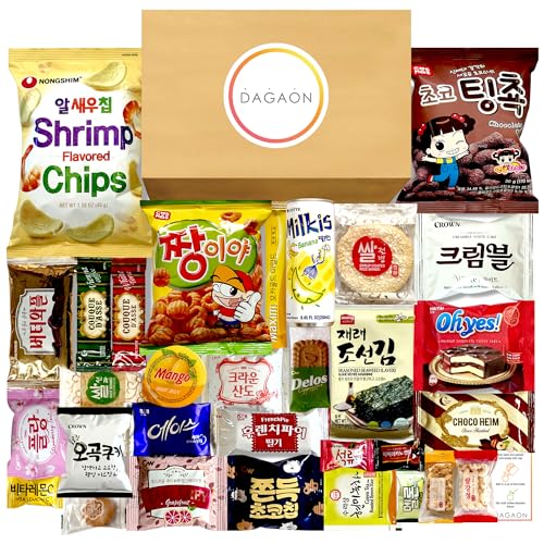 Dagaon Favorite Korean Snack Box 30 Count - Appetizing Gift and ...
