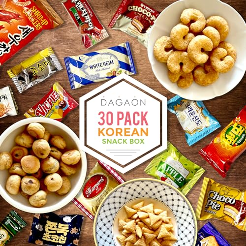 Dagaon Favorite Korean Snack Box 30 Count - Appetizing Gift and ...