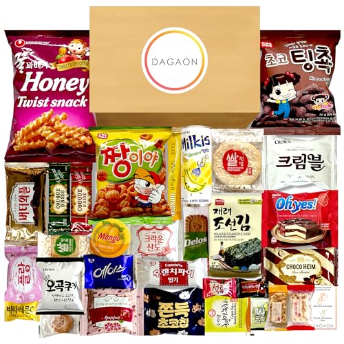 Dagaon Favorite Korean Snack Box 30 Count - Appetizing Gift and ...