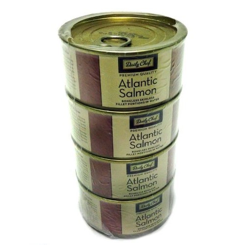 Daily Chef Premium Quality Atlantic Salmon 4 - 7Oz. Cans