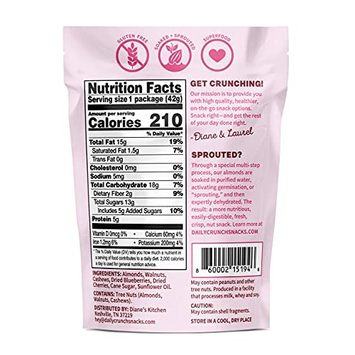 Mini Bags - Daily Crunch Cherry Berry Nut Medley, Salt-Free - Sp