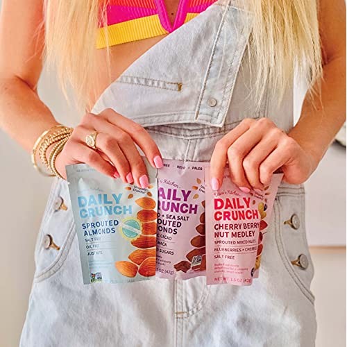Daily Crunch Sprouted Almonds, 1.5 Ounce Mini, On-The-Go Bags V