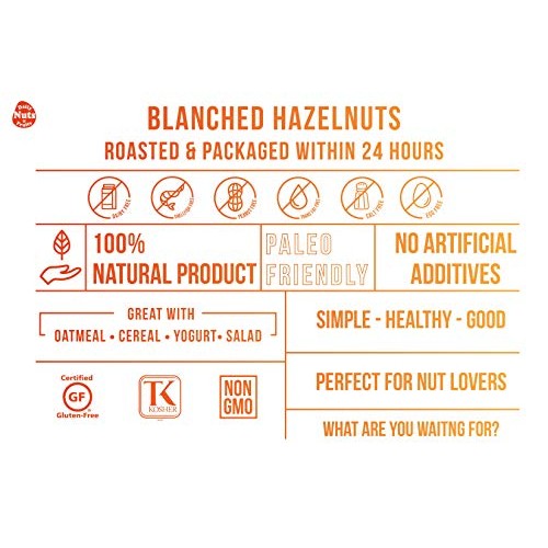Blanched / Roasted Hazelnuts 3 Lb |Unsalted| Filberts | No Skin