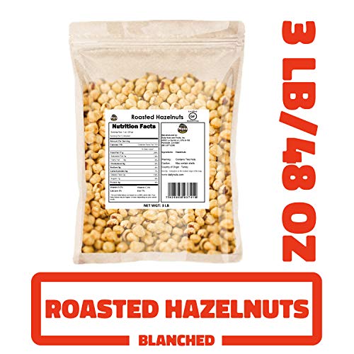 Blanched / Roasted Hazelnuts 3 Lb |Unsalted| Filberts | No Skin