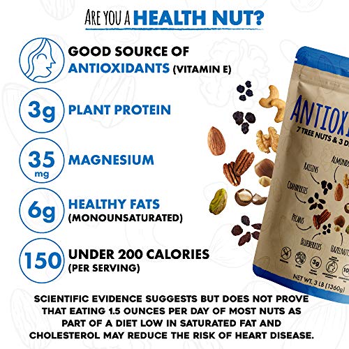 Daily Nuts Antioxidant Mix 7 Tree Nuts + 3 Dried Fruits, 48 Oz