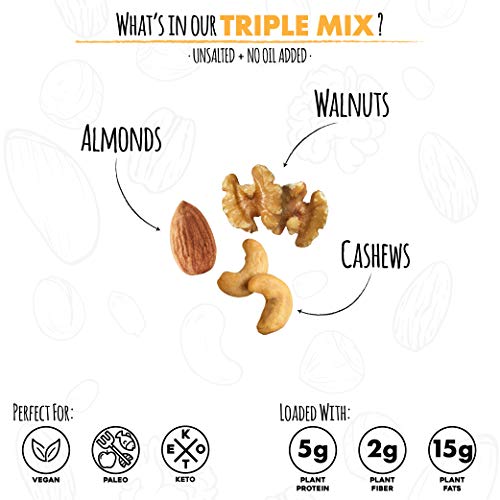 Daily Nuts Triple Mix Mixed Nuts 3Lb Bulk 48 Oz3 Premium Tr