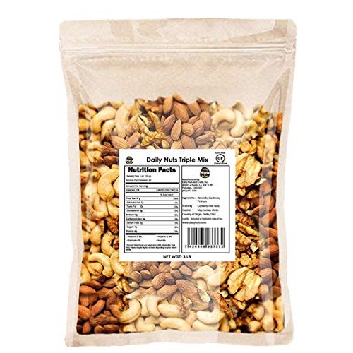 Daily Nuts Triple Mix Mixed Nuts 3Lb Bulk 48 Oz3 Premium Tr