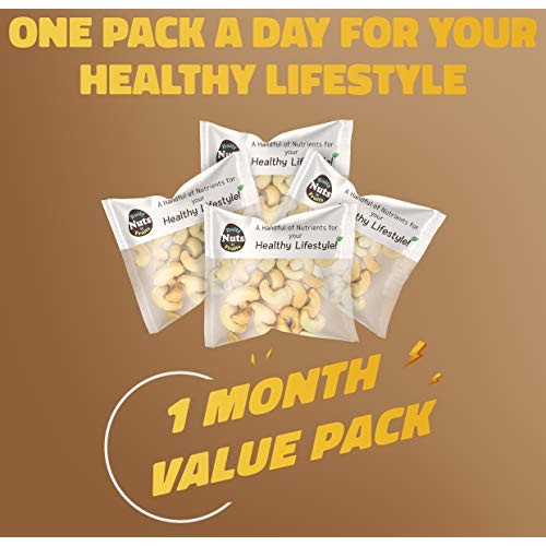 Just Cashews 2 Lb, Whole-Kernel Fresh Light-Roasted, 32 Pack