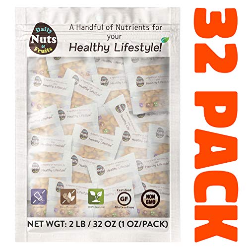 Just Cashews 2 Lb, Whole-Kernel Fresh Light-Roasted, 32 Pack