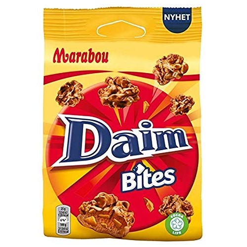 Marabou Daim Bites 145G Set Of Ten Milk Chocolate With Almond