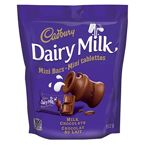 Cadbury Dairy Milk, Milk Chocolate Minis, 152G/5.4Oz Bag, Impor