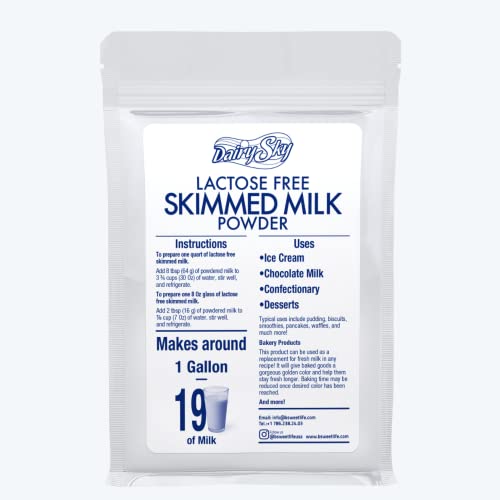 Dairysky Lactose Free Milk Powder 11 Oz - Free Non Gmo Fat Free