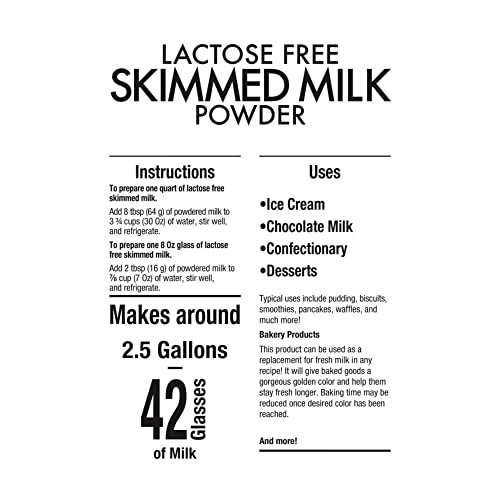 Dairysky Lactose Free Milk Powder 24 Oz - Free Non Gmo Fat Free