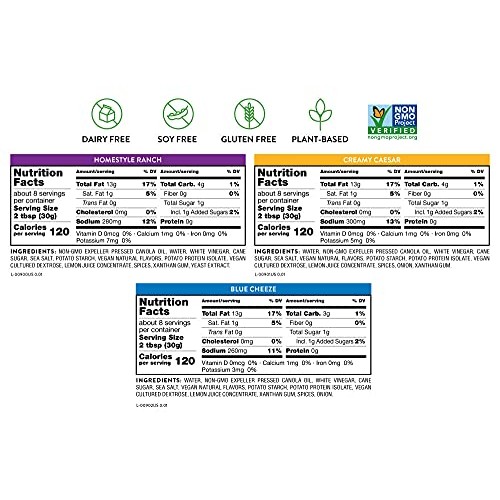 Daiya Salad Dressing Variety Pack, Dairy Free :: Homestyle Ranch