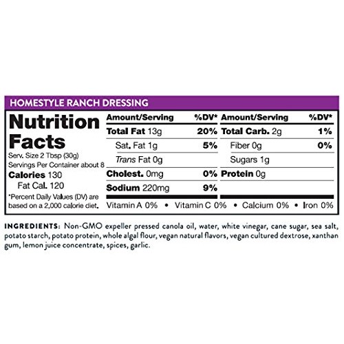 Daiya Homestyle Ranch Dressing, Dairy Free, 8.36 Oz