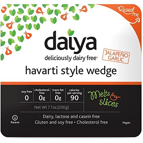 Daiya Jalapeno Garlic Havarti Style Cheese Wedge, 7.1 Ounce -- 8