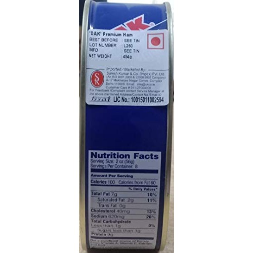 Dak Premium Ham, Fully Cooked, 16 Oz.