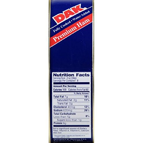 DAK Premium Canned Ham 16oz Fully Cooked, Ready To Eat 2 Pack DAK Premium Canned Ham 16oz Fully Cooked, Ready To Eat 2 Pack