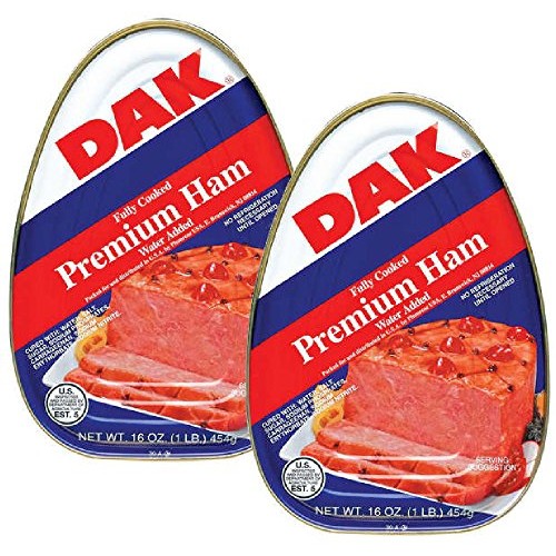 DAK Premium Canned Ham 16oz Fully Cooked, Ready To Eat 2 Pack DAK Premium Canned Ham 16oz Fully Cooked, Ready To Eat 2 Pack