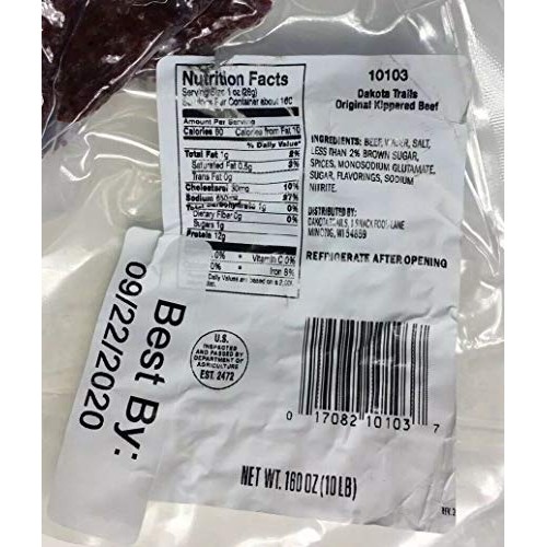 Dakota Trails Kippered Beef Jerky Original Flavor 10 Pound Bag Dakota Trails Kippered Beef Jerky Original Flavor 10 Pound Bag