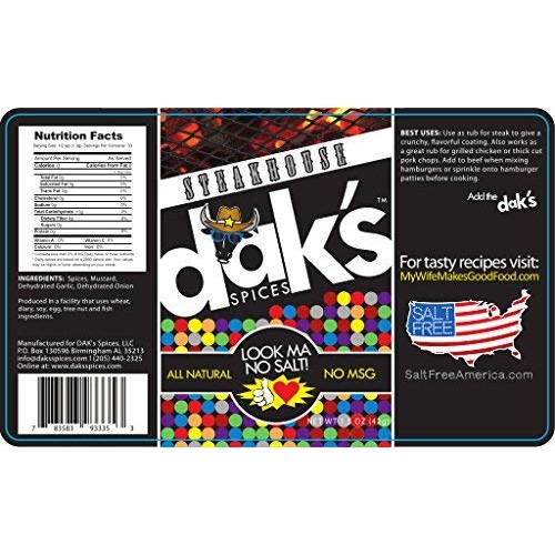 Daks Spices Steakhouse - Salt Free Seasoning To Enhance Any Meal
