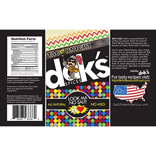Daks Spices Taco Knight - - Salt Free Seasonings To Enhance Any