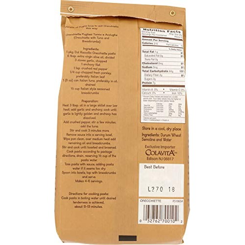 Dal Raccolto Orecchiette Pasta, 1.0 Lb