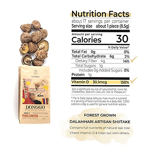 Dalamhari Dried Shiitake Mushrooms Donggo – Grade A+ | Healthy L