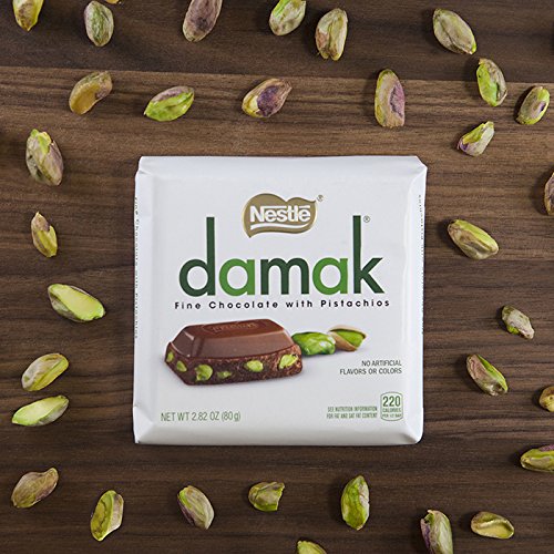 Nestle Damak Fine Chocolate With Pistachios, 2.82 Ounce 6 Bars
