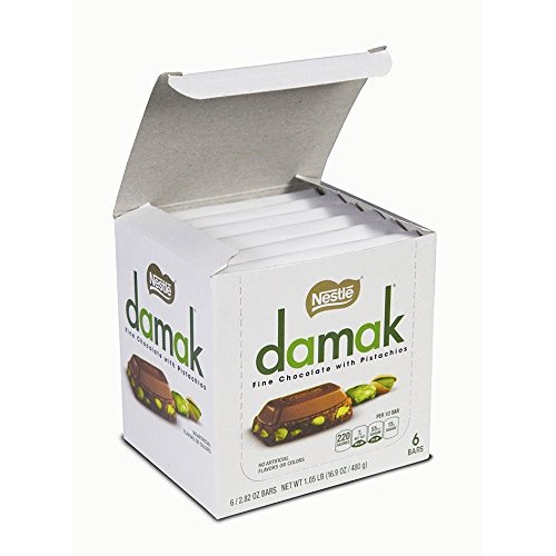 Nestle Damak Fine Chocolate With Pistachios, 2.82 Ounce 6 Bars