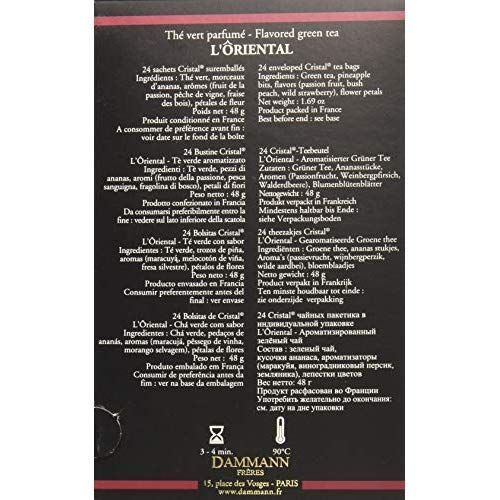 Dammann Freres - Loriental Green Tea - 24 Wrapped Crystal Envel