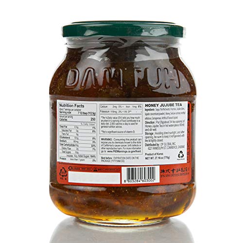 Damtuh Korean Honey Jujube Tea, Jujube With Honey, 27.16 Oz 770G