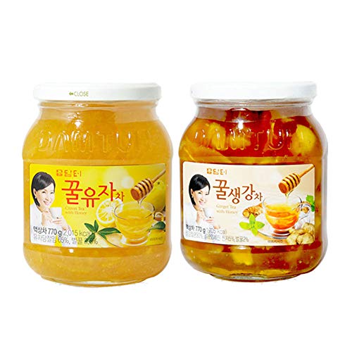 Damtuh Korean Honey Tea, Citron Tea With Honey + Ginger Tea With
