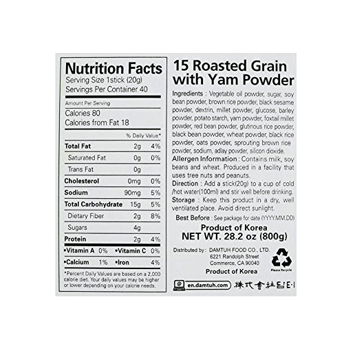 Damtuh Korean Roast Grain With Yam Tea, 15 Roasted Grains Mixed