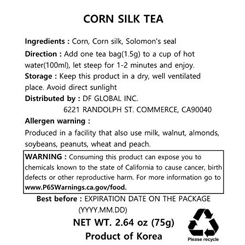 Damtuh Korean Traditional Tea Corn Silk Tea - Caffeine-Free, 100