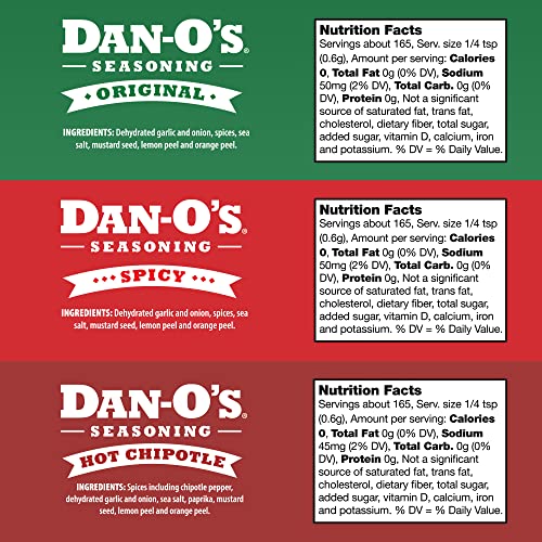 Dan-Os Seasoning Small 3 Bottle Combo | Original, Chipotle, & S...