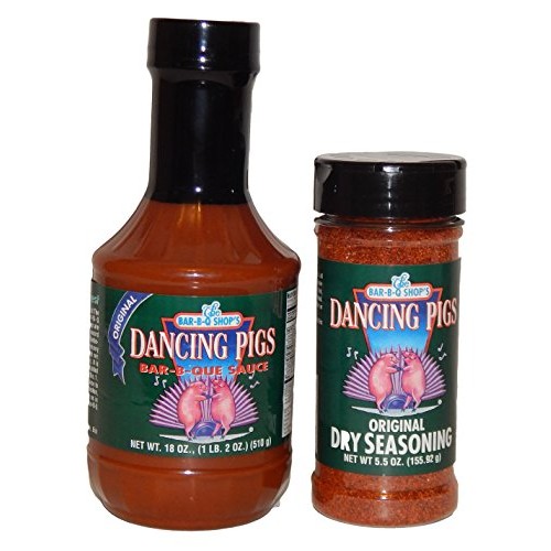 The Bar-B-Q Shops Dancing Pigs Original Bbq Sauce And Rub Combo