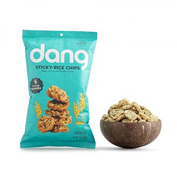 DANG Sticky Rice Chips | Savory Seaweed | 12 Pack | Vegan, Glute...