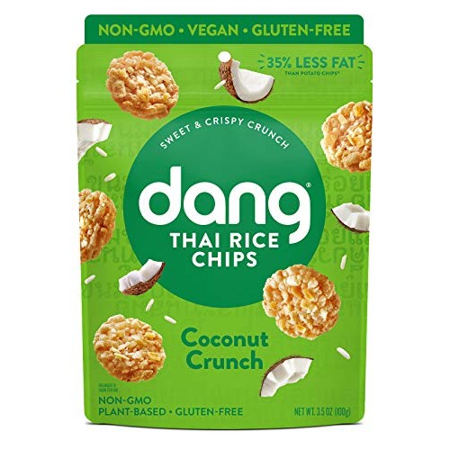 Dang Sticky Rice Chips | Coconut Crunch | 4 Pack | Vegan, Gluten
