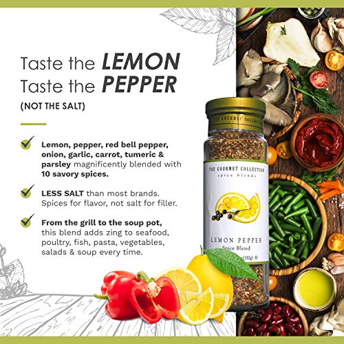 The Gourmet Collection Seasoning Blends Lemon Pepper Spice Blend...