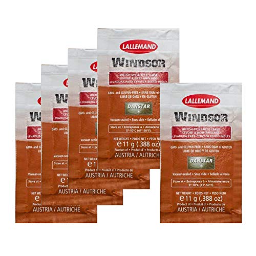5 X Danstar Lallemand Windsor British Style Beer Yeast - 5 Packets