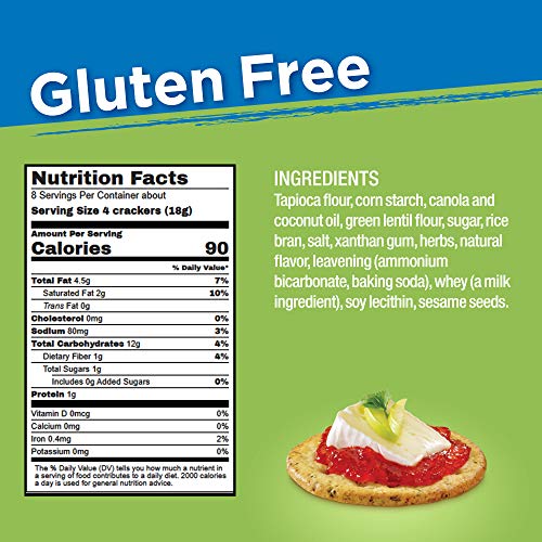 Dare Breton Gluten Free Crackers, Original With Flax, 4.76 Ounce