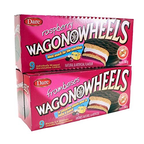 Raspberry Wagon Wheels - Chocolate Covered Marshmallow Cookies W